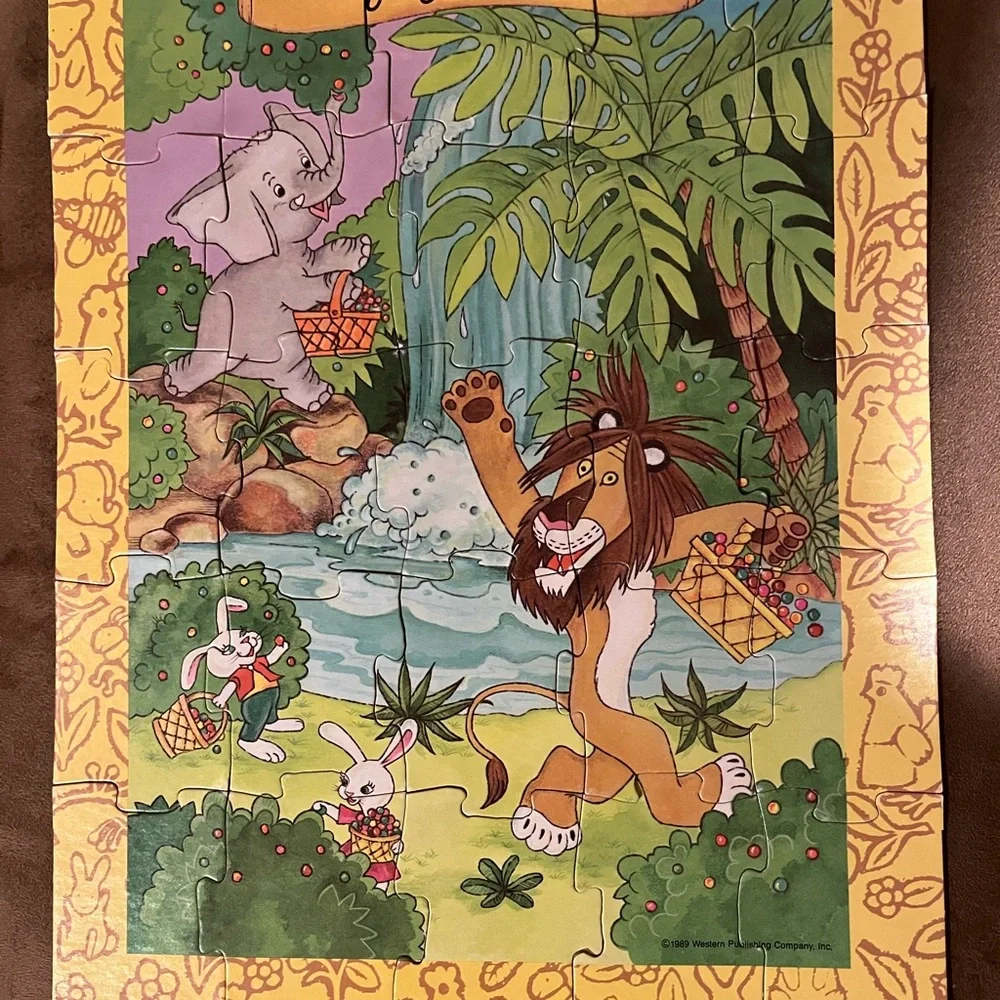 Little Golden books Jolly Jungle Puzzle - 25 Piece with bonus mini book Tootle